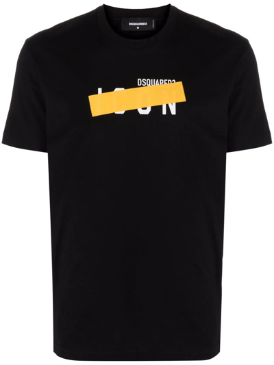 dsquared2 tape yellow t-shirt