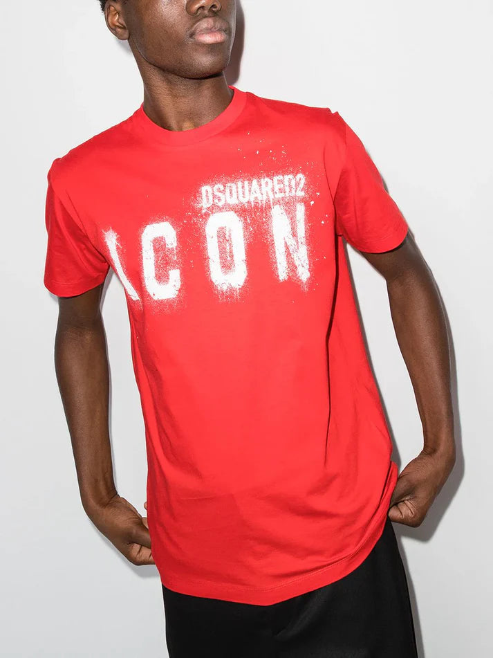 dsquared2 spray red t-shirt