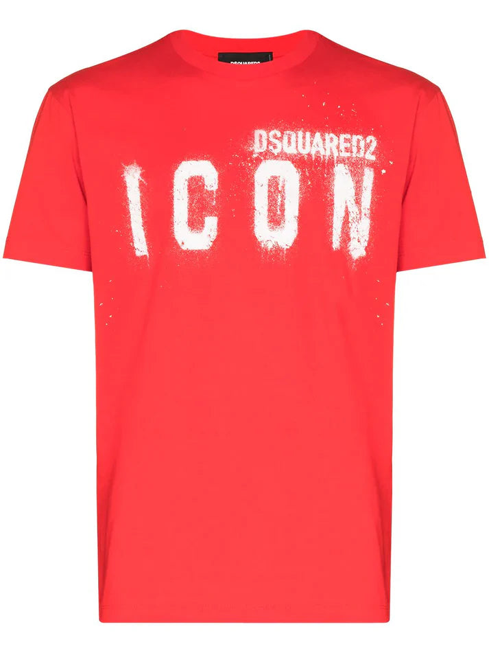 dsquared2 spray red t-shirt