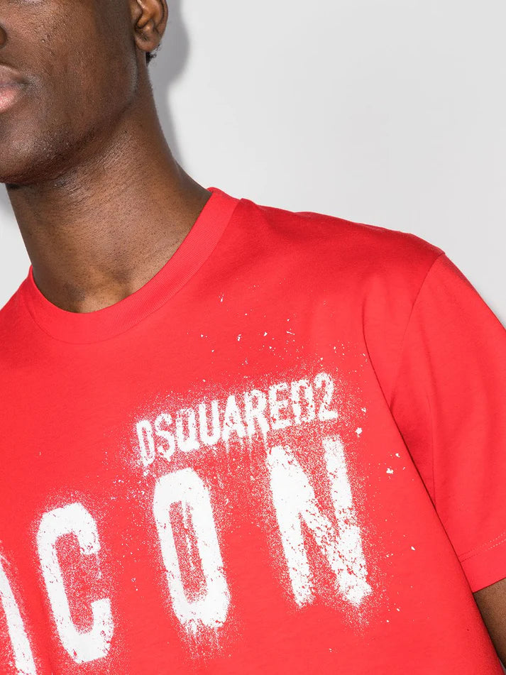 dsquared2 spray red t-shirt