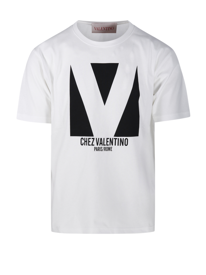 Valentino Men White Cotton T-shirt