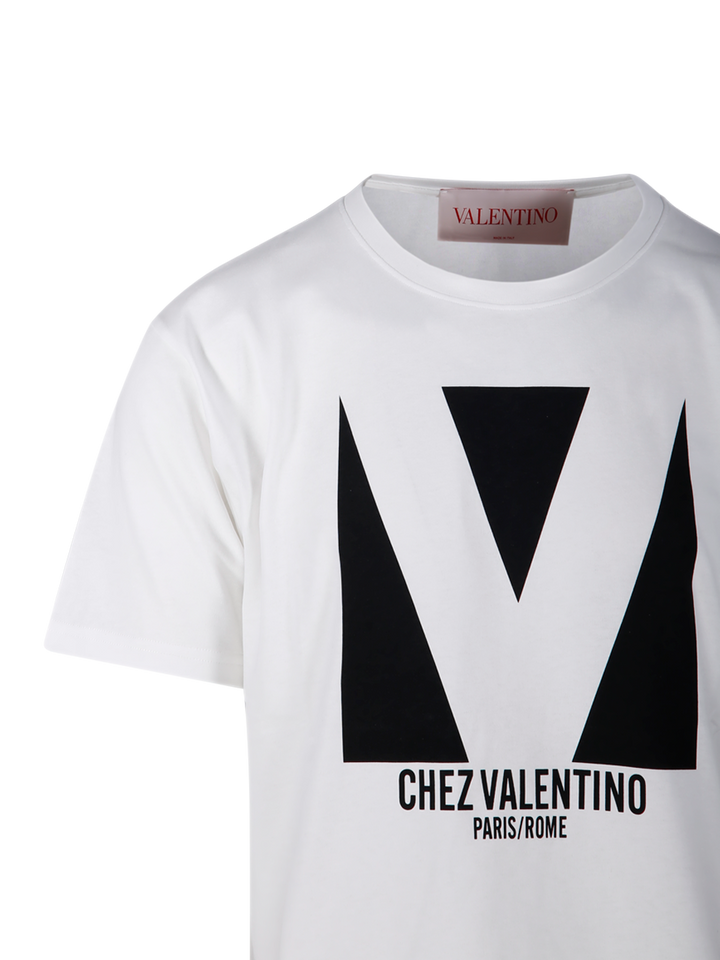 Valentino Men White Cotton T-shirt