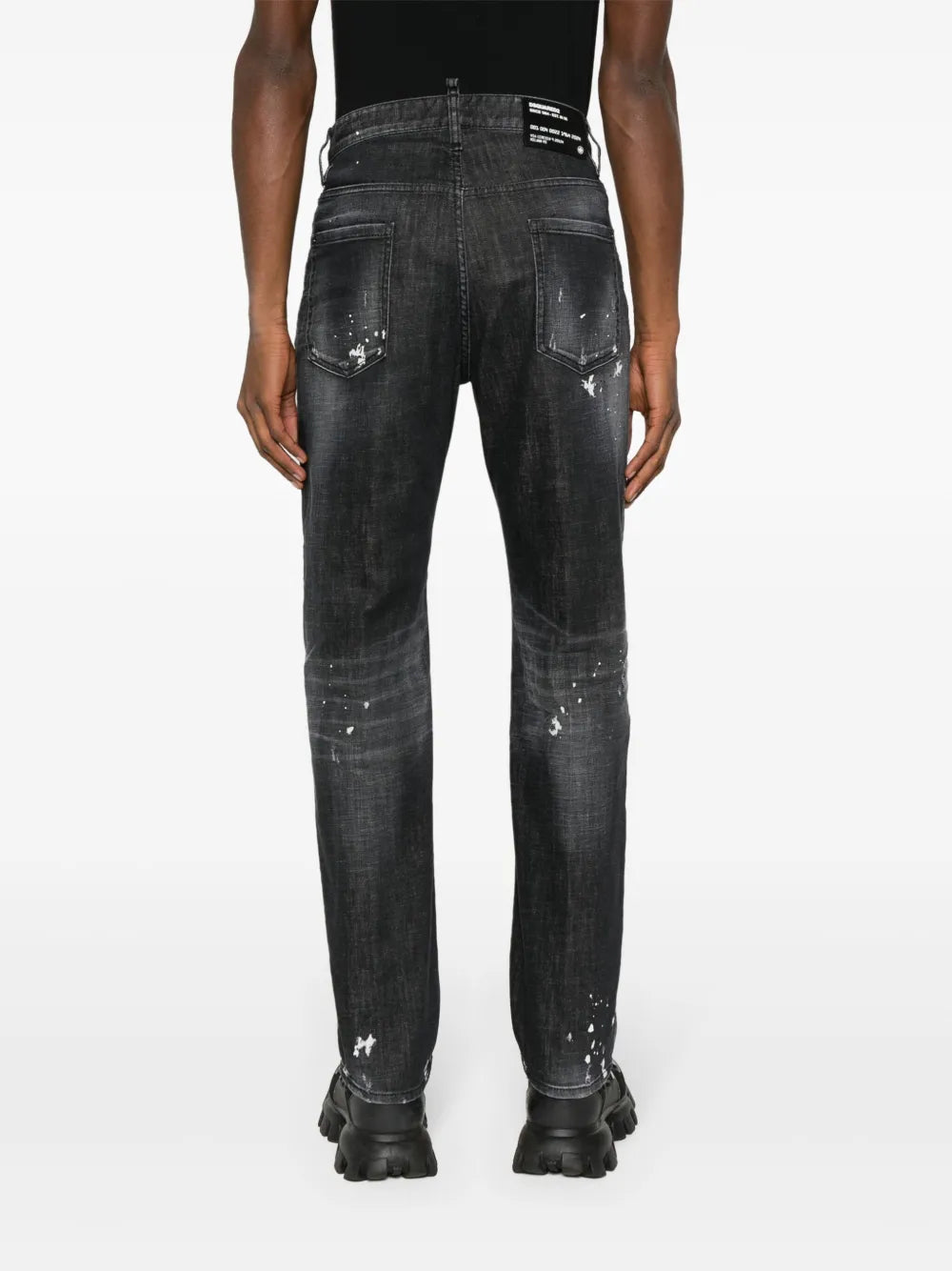 Dsquared2 Distressed Straight-Leg Jeans