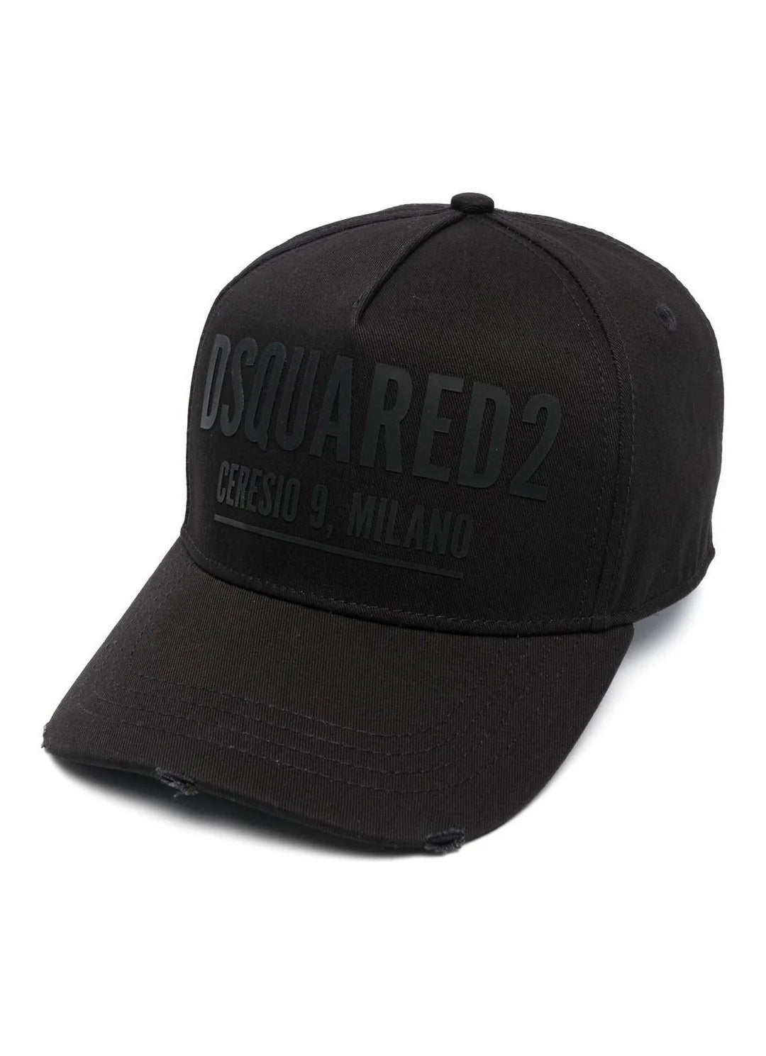 DSQUARED2 BLACK CERESIO 9 LOGO CAP IN BLACK