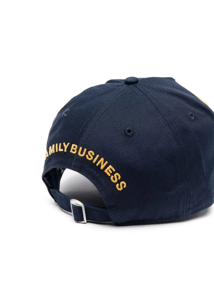 DSQUARED2 BORN IN CANADA BADGE NAVY BLUE BASEBALL CAP