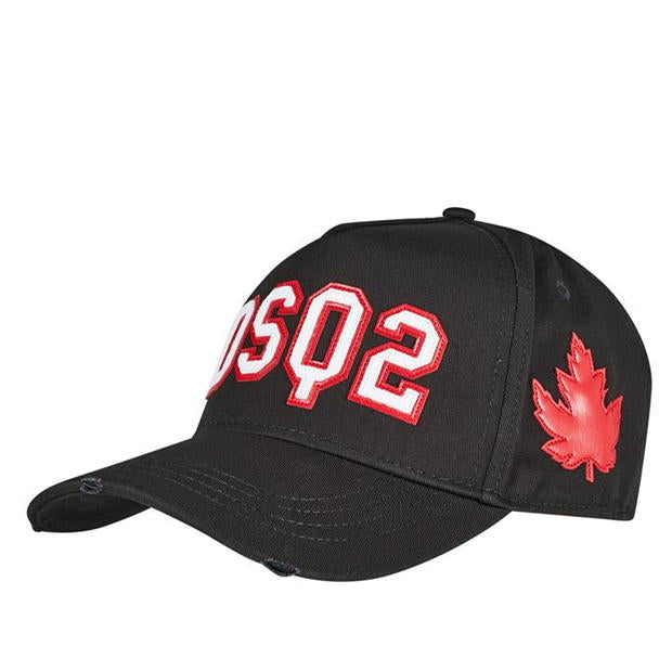 DSQUARED2 DSQ2 MAPLE LEAF CAP SN22 IN BLACK