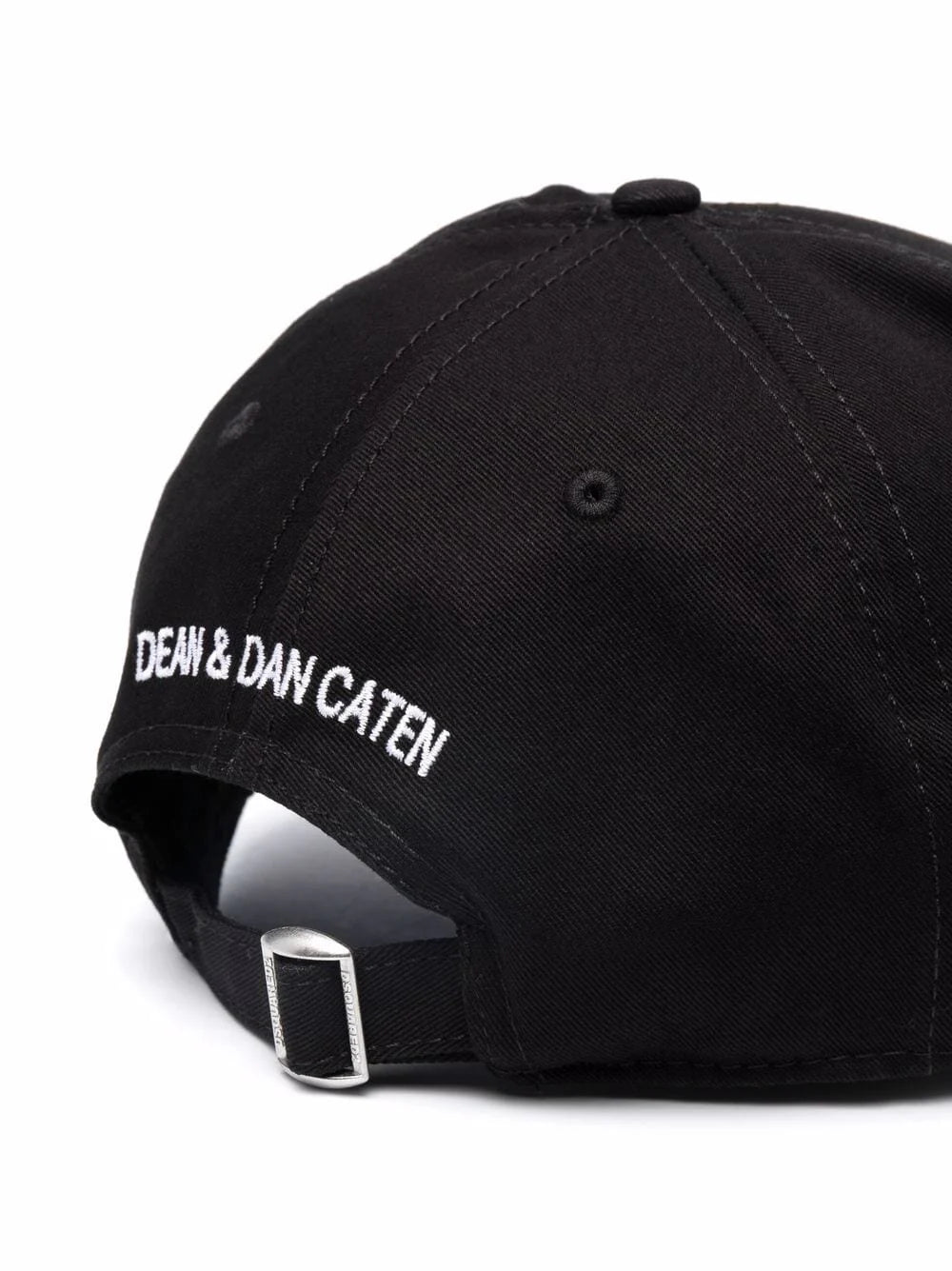 DSQUARED2 ICON TAPE COTTON CAP IN BLACK