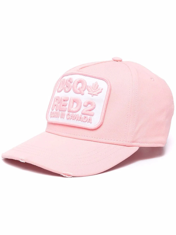 DSQUARED2 PINK DSQ-RED2 LOGO CAP