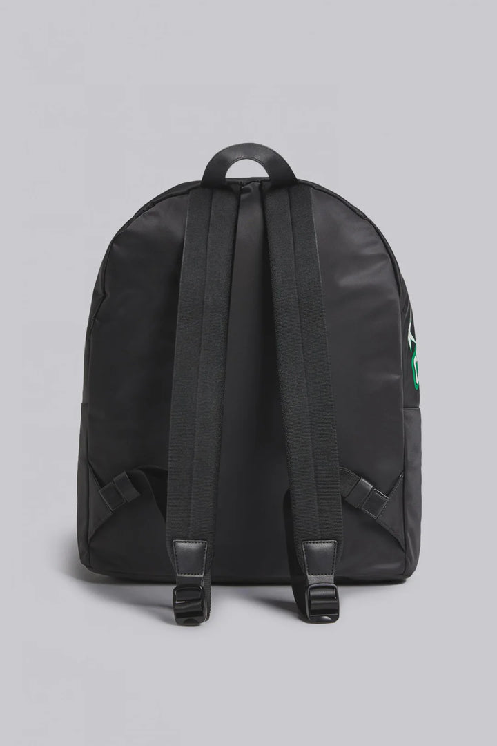 DSQUARED2 TRAVELLER PATCH BACKPACK IN BLACK