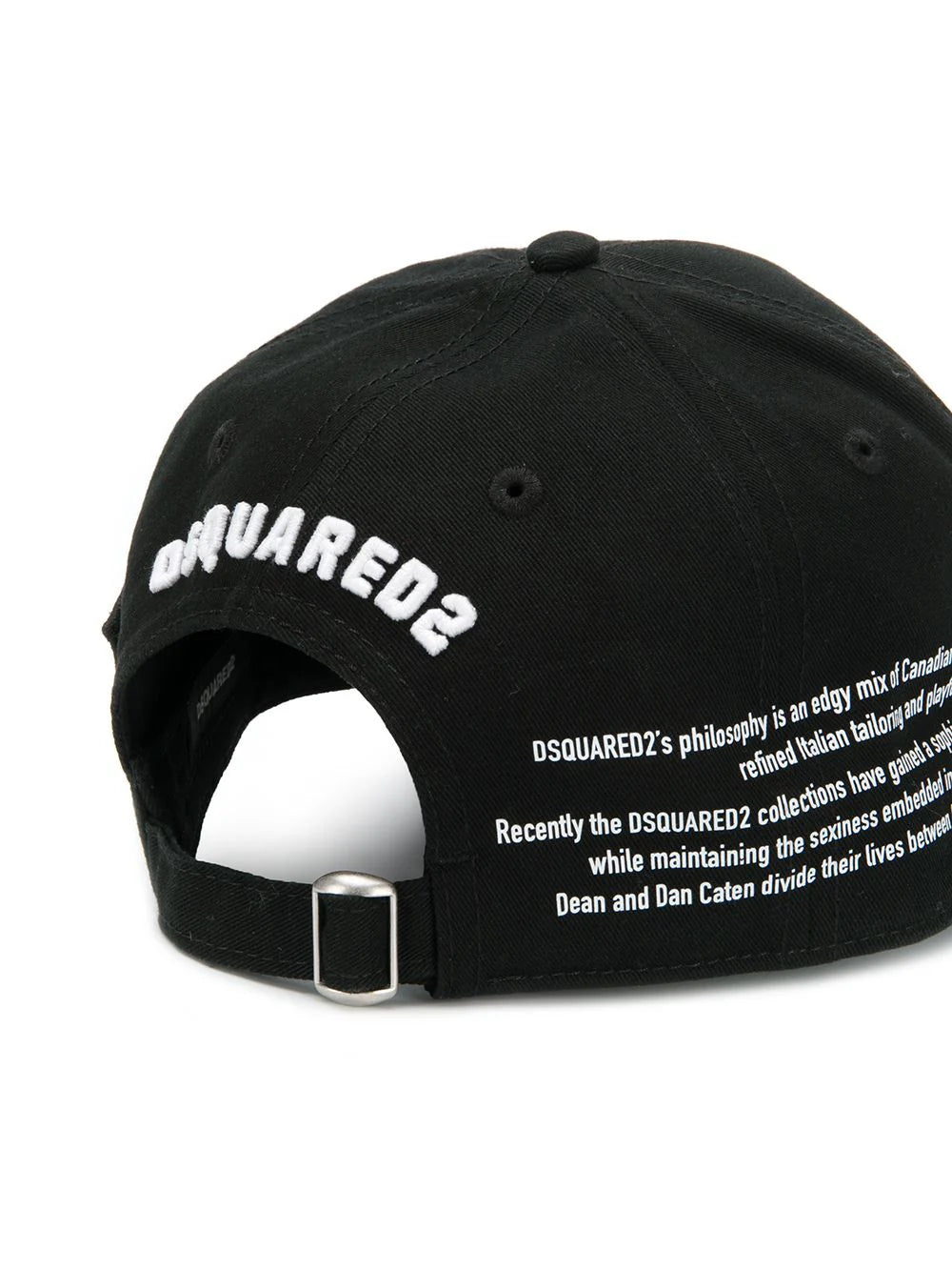 DSQUARED2 ICONIC EMBROIDERED LOGO BASEBALL CAP IN BLACK