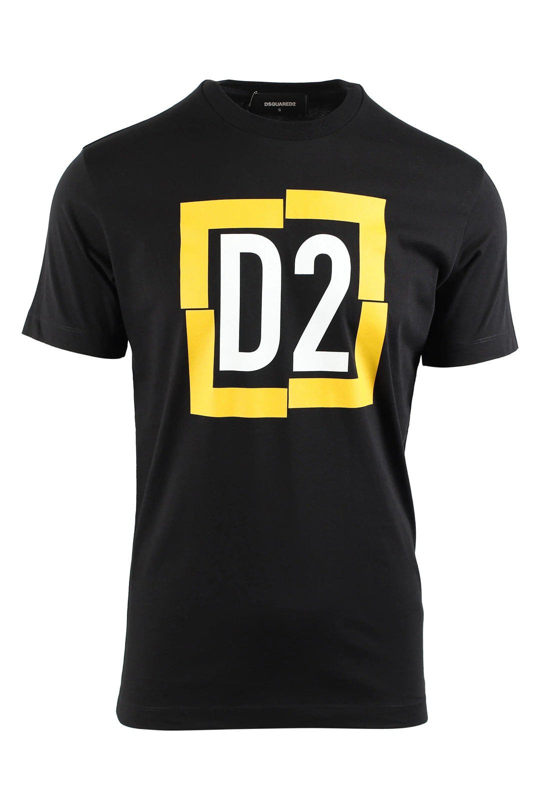 dsquared2 D2 yellow printed t-shirt