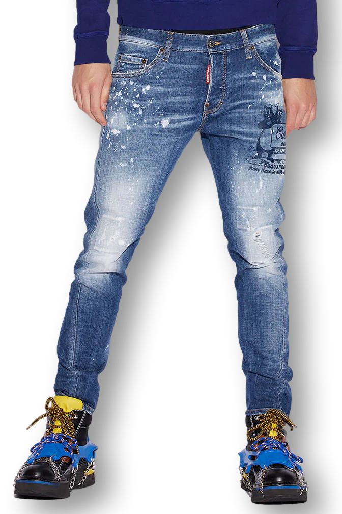 Dsquared2 Bear Printed Jeans