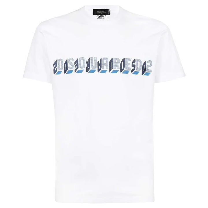 dsquared2 blue printed t-shirt