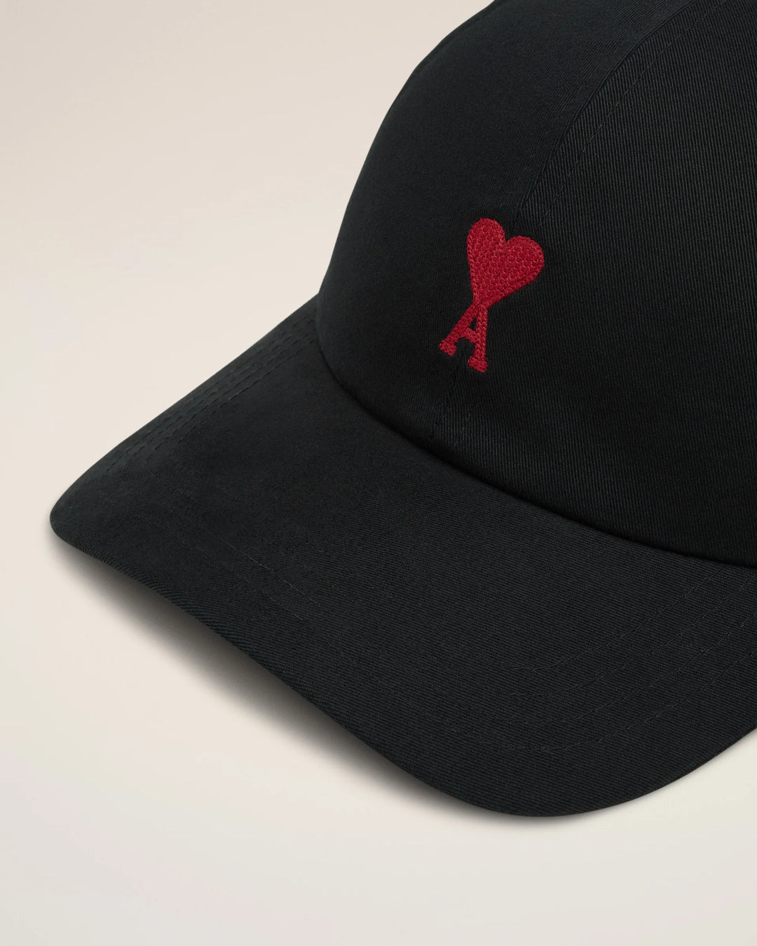 Ami de Coeur Embroidery Cap Black Cotton