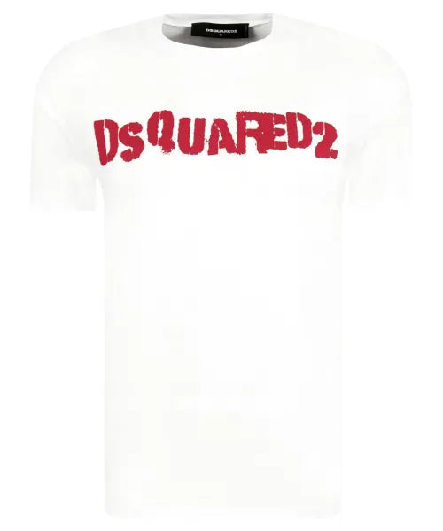 dsquared2 red printed t-shirt