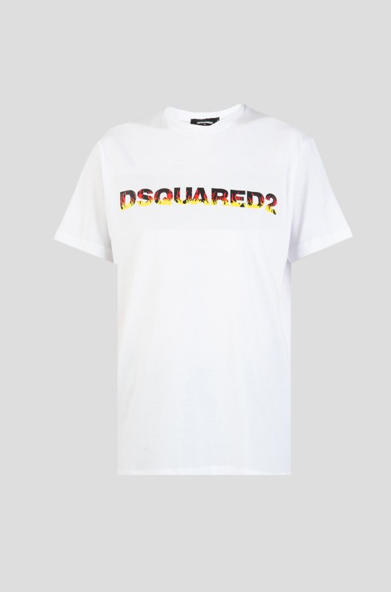 dsquared2 fire print t-shirt