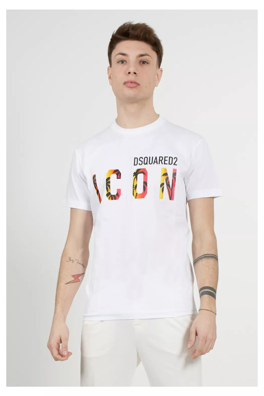 Dsquared2 white tropical t-shirt